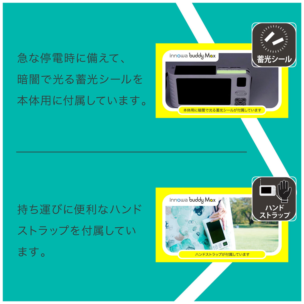 innowa buddy Max ソーラー充電 手回し ポータブルテレビ・ラジオ 4WAY電源 LEDライト モバイルバッテリー 防災 アウトドア