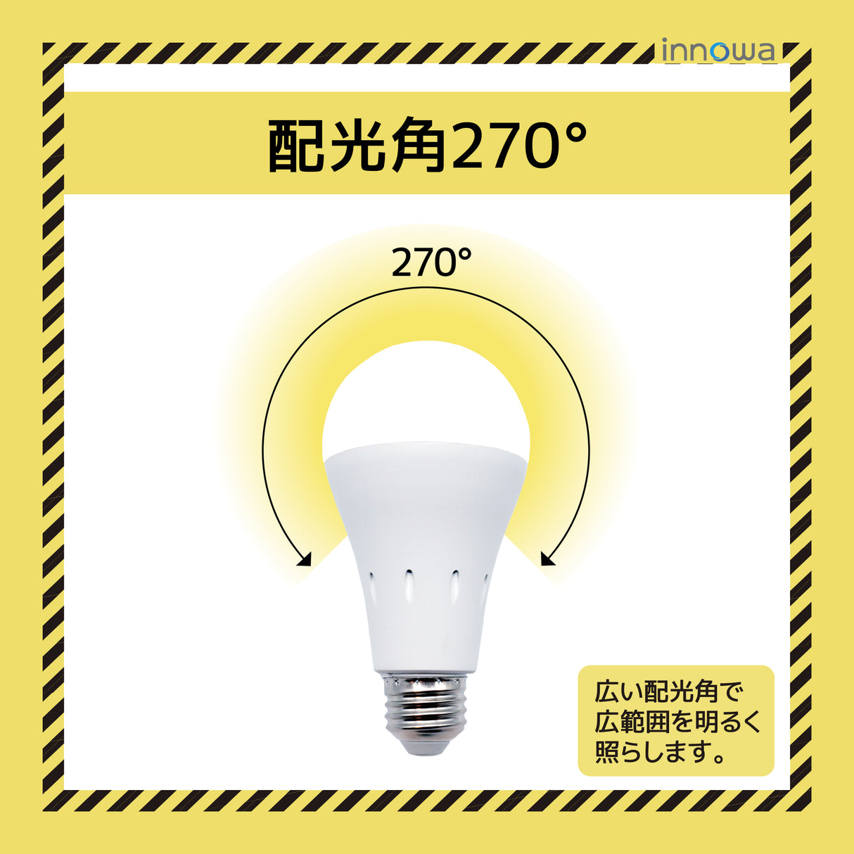 【2個でお得】innowa 防災LED電球（電球色）停電時も安心の灯り バッテリー内蔵型