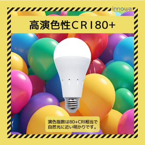 【2個でお得】innowa 防災LED電球（電球色）停電時も安心の灯り バッテリー内蔵型