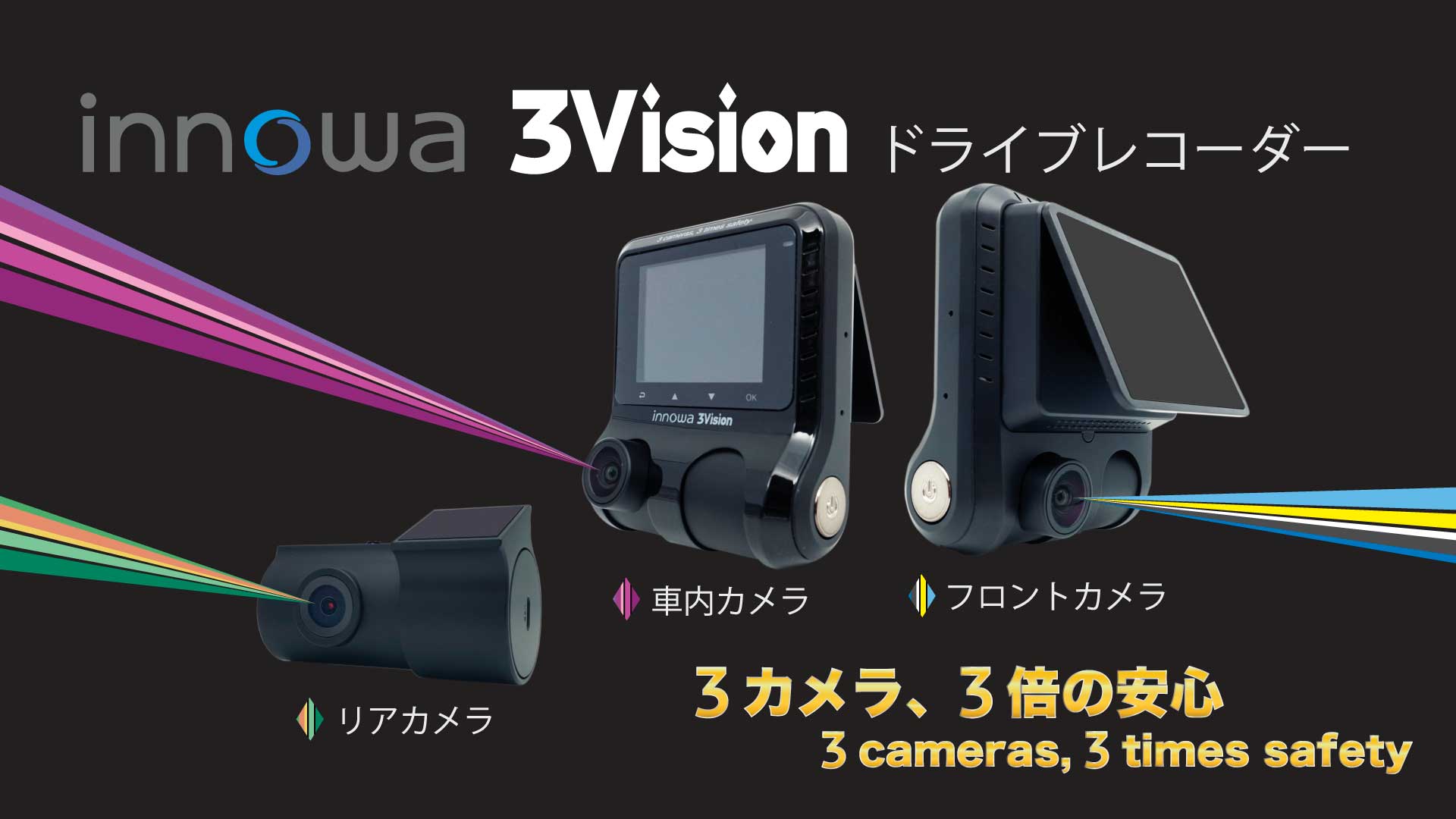 innowa (イノワ) 3Vision 前中後3カメラ同時録画 ドライブレコーダー – innowa 公式サイト